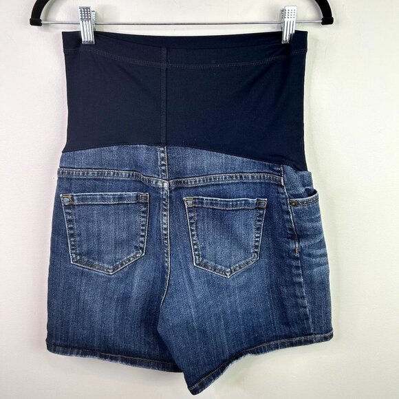 Maternity dark wash shorts size small - Picture 3 of 10